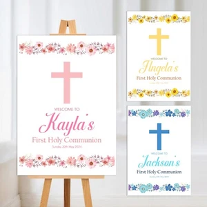 SIGNO DE BIENVENIDA CONFIRMACIÓN DE SANTA COMUNIÓN CARTEL PERSONALIZADO FOAMBOARD - Imagen 1 de 7