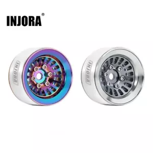 INJORA CNC Aluminium 1.0" Beadlock Wheel Rims for 1/18 1/24 RC Crawler - Picture 1 of 11