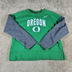 Oregon Ducks Sweater Womens Small Green Nike Sweatshirt Swoosh #190 - Picture 1 of 9