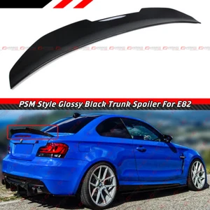 FOR 2007-2013 BMW E82 1 SERIES COUPE PSM STYLE GLOSSY BLACK TRUNK SPOILER WING - Picture 1 of 5