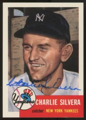 2001 Topps 1953 Archives Autograph Charlie Silvera Auto New York Yankees #242 - Image 1 of 2
