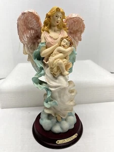 "Estatuilla vintage de ángel y bebé de la colección La Verona tamaño grande 10"" altura" - Imagen 1 de 7