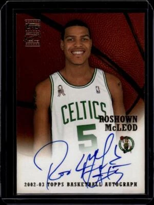 2002-03 Topps Autographs #TARM Roshown McLeod Auto Boston Celtics Basketball  - Image 1 of 2