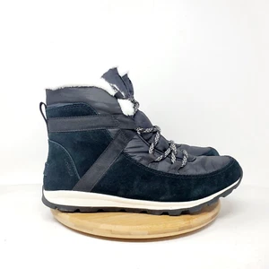 Sorel Whitney II Boots Womens 9 Flurry Black Suede Lace Up Waterproof Shoes - Picture 1 of 12