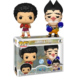 One Piece - Luffy & Foxy Exclusive Pop! Vinyl 2-Pack + POP PROTECTOR RRP $49.99 - Picture 1 of 5