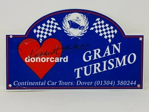 Small Blue Donorcard Gran Turismo Advertisement Sign - Bild 1 von 3