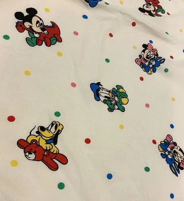 De Colección Dundee Disney Bebé Mickey Minnie Mouse Donald Cuna Sábana Ajustable Lunares Foto 1 de 4