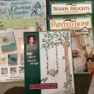 5 One Stroke Donna Dewberry Books 1 Autographed Glorious Garden Season + More - Picture 1 of 6