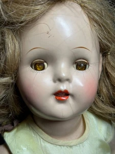 Antique Doll Sleepy Eyes Felt Tongue Teeth Haunted - Picture 1 of 10