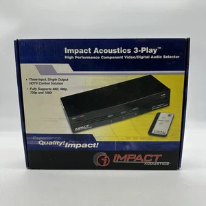 IMPACT ACOUSTICS 3-PLAY High Performance Component Video/Digital Audio Selecer - Bild 1 von 13