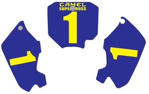 Number Plate Graphics for 2003-2012 Honda CR85 CR 85 Decals - Picture 1 of 1