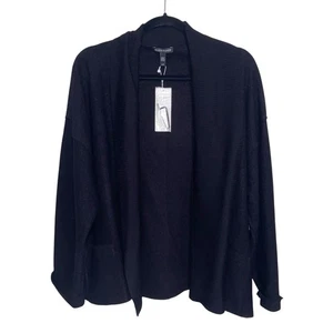 Suéter Eileen Fisher Mujer Grande Lana Merino Hervida Chal Cuello Lagenlook Nuevo con Etiquetas - Imagen 1 de 12