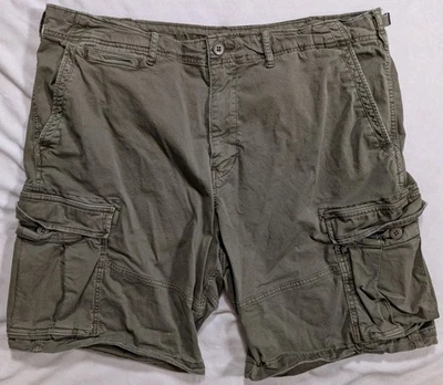 American Eagle Cargo Shorts Mens 38 Olive Green Flex 10" Inseam Pockets Outdoor - Image 1 of 4