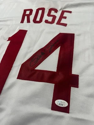 Pete Rose Signed Autographed Philadelphia Phillies Custom Jersey W/ JSA COA - Image 1 of 4