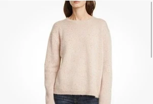 Suéter Nordstrom Signature Cuello Redondo Cachemira Mohair y Seda Rosa L - Imagen 1 de 7