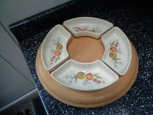 CLOVERLEAF PEACHES AND CREAM REVOLVING LAZY SUSAN - Picture 1 of 3