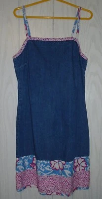 G.A.S. Denim Dress Sleeveless Double Tie Back Junior 5 y2k Vintage 90's EUC - Image 1 of 4