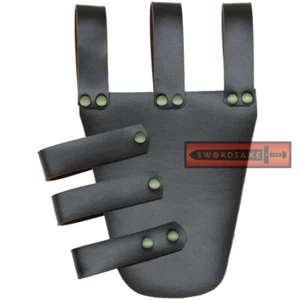 Medieval Knight Leather Templar Crusader Rapier Sword Frog Dark Brown Sheath - Picture 1 of 3