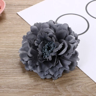 Peony Flower Brooch Barrette Artificial Flower Hairpins Wedding Bridal Hair Clip - Image 1 of 4