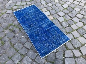 Turkish Vintage Small Rug Handmade Wool Bohemian Bath Mat Rug Traditional Rug - Picture 1 of 10