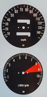 Adesivo sobreposição relógio medidor velocímetro Honda CB750 K CB 750 K 750 PRETO 1975 - Imagem 1 de 3