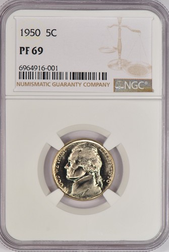 1950 D MS66 5FS Jefferson Nickel PCGS Graded Full Steps Rare High