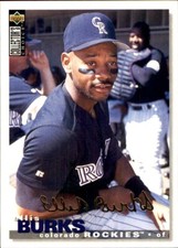 1995 Collector's Choice GOLD SIGNATURE #447 Ellis Burks COLORADO ROCKIES