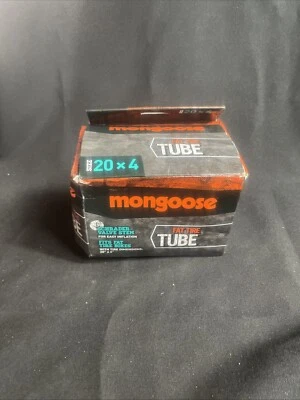Mongoose Bike Tube for Fat Tire Bicycles Schrader Valve 20x 4 inch Black New - Image 1 of 4