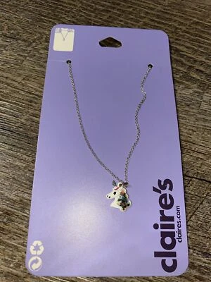 Collar Claire’s Tiny Pink Purple Arco Iris Blanco Esmalte Brillo Nuevo con Etiquetas Foto 1 de 3
