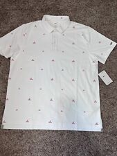 Nike Golf Shirt Mens X-Large Lobster Pattern All Over Print White Red DH0945-100