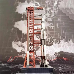 1/400 NASA Saturn V with Launching Tower Frame All-metal Ironwork Model Painted - Picture 1 of 6