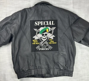 Leather Special Forces Military Bomber Jacket, Sz XL, by USA Leather - Picture 1 of 12