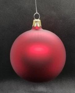 Set of 2 Vintage Christmas Tree Ornaments Czech Glass Red & Green Ball Bulbs 3" - Picture 1 of 15