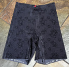SPANX Med Black "Lace" Pretty Smart Hi Waist Mid Thigh Shaping Shorts  #1005