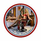Barber Shop Décor Open Late Hot Chick NEW Metal Sign 28' Diameter AMERICAN STEEL