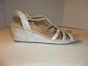 Sandalias LifeStride para mujer 10 hipnotizadas con tiras doradas metálicas brillantes cómodas - Imagen 1 de 6