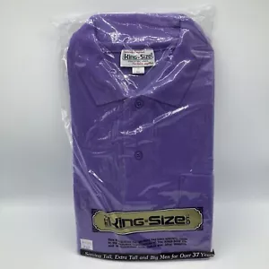 Vintage King Size Co Men’s Golf Shirt Purple 3X Short Sleeve - Picture 1 of 3
