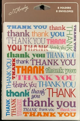 Surtido Vintage "Tarjetas de agradecimiento" con sobres - A granel 13 paquetes de 8.  Foto 1 de 4