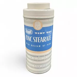 Latta Pubblicitaria Vintage Rexall Zinco Stearato Tiny Tot Baby Powder Nursery - Foto 1 di 7