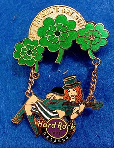 PIN ORLANDO HOTEL DÍA DE ST PATRICKS SEXY TRÉBOL CHICA SWINGING '11 Hard Rock Café - Imagen 1 de 1