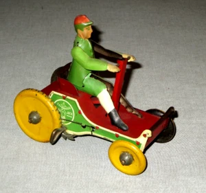 1920'S STRAUSS- KRAKA-JACK- WIND UP TIN ANTIQUE TOY- IRISH MAIL-5.5" EXC- WORKS - Picture 1 of 12