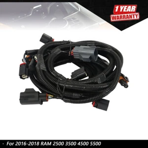 Front Fog Lamp Wiring Harness For 2016-2018 RAM 2500 3500 4500 5500 Black - Picture 1 of 7