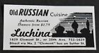 1969 Print Ad San Francisco Old Russian Cuisine Luchina 1829 Clement St Art