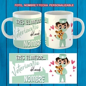 TAZA ERES EL MEJOR VETERINARI0 NOMBRE PERSONALIZABLE TAZA MUG - Imagen 1 de 1