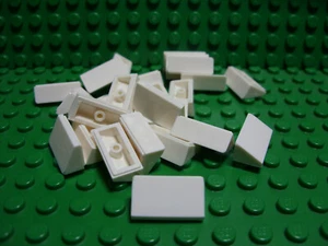 ** Lote de 25 CT ** Lego NUEVO blanco 1 x 2 piezas de pendiente Lote de 25 - Imagen 1 de 1