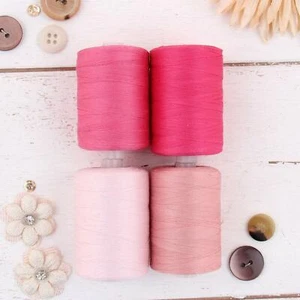 100% Cotton Thread Set | 4 Pink Tones| 1000M (1100 Yds) Spools | Quilting Sewing - Picture 1 of 7