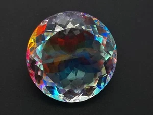 80.35 Ct Lab-Created EGL Certified Mystic Aura Quartz Round Cut Loose Gemstone - Picture 1 of 6