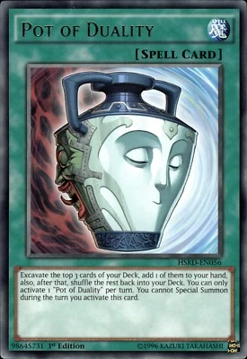 Pot Of Duality - Rare 1st Edition HSRD-EN056 - LP - YuGiOh - Image 1 of 2