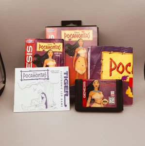 LESEN Pocahontas Sega Genesis komplett mit Handbuch & Poster CIB SELTEN Tiger Hang Tag - Bild 1 von 18