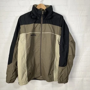 Vintage Columbia Jacke Herren mittelbraun Windbreaker Kapuze packbar belüftet - Bild 1 von 14